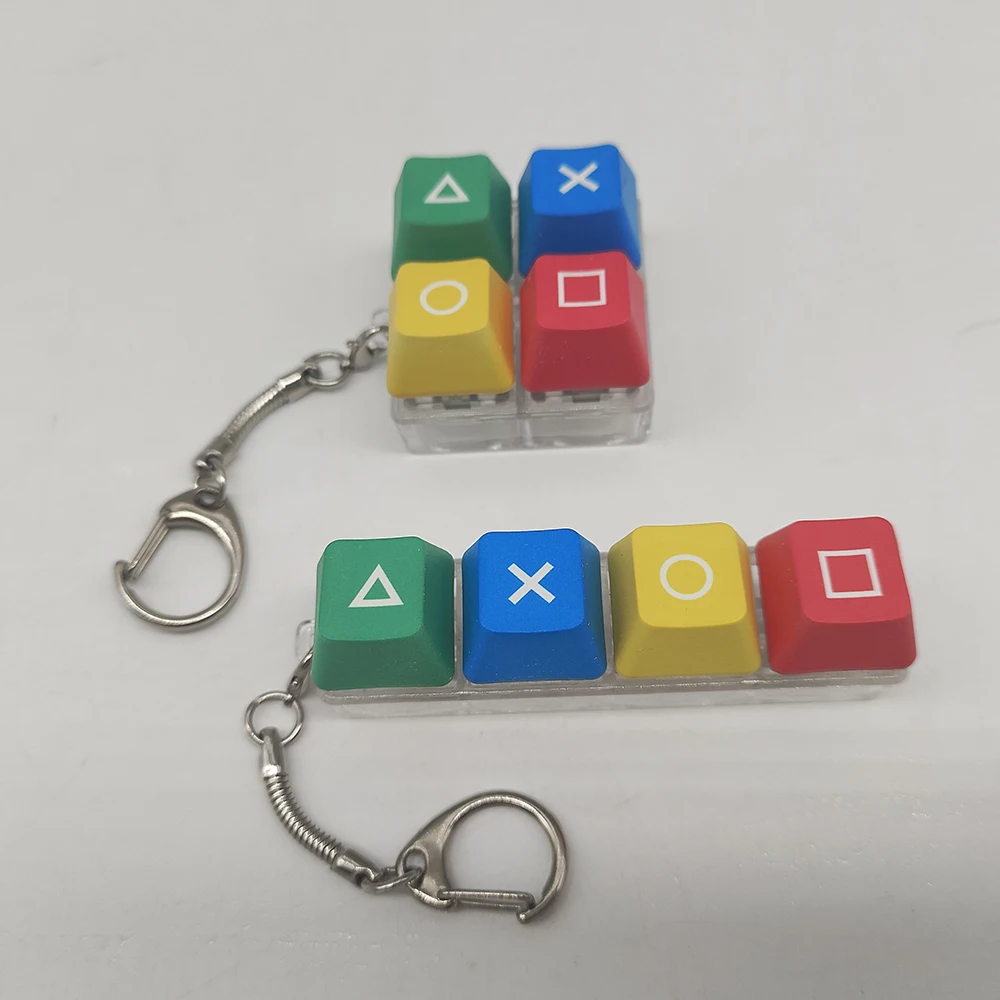 Probador de interruptores de teclado mecánico con llavero, juguete de presión ligera para el dedo, juguete novedoso