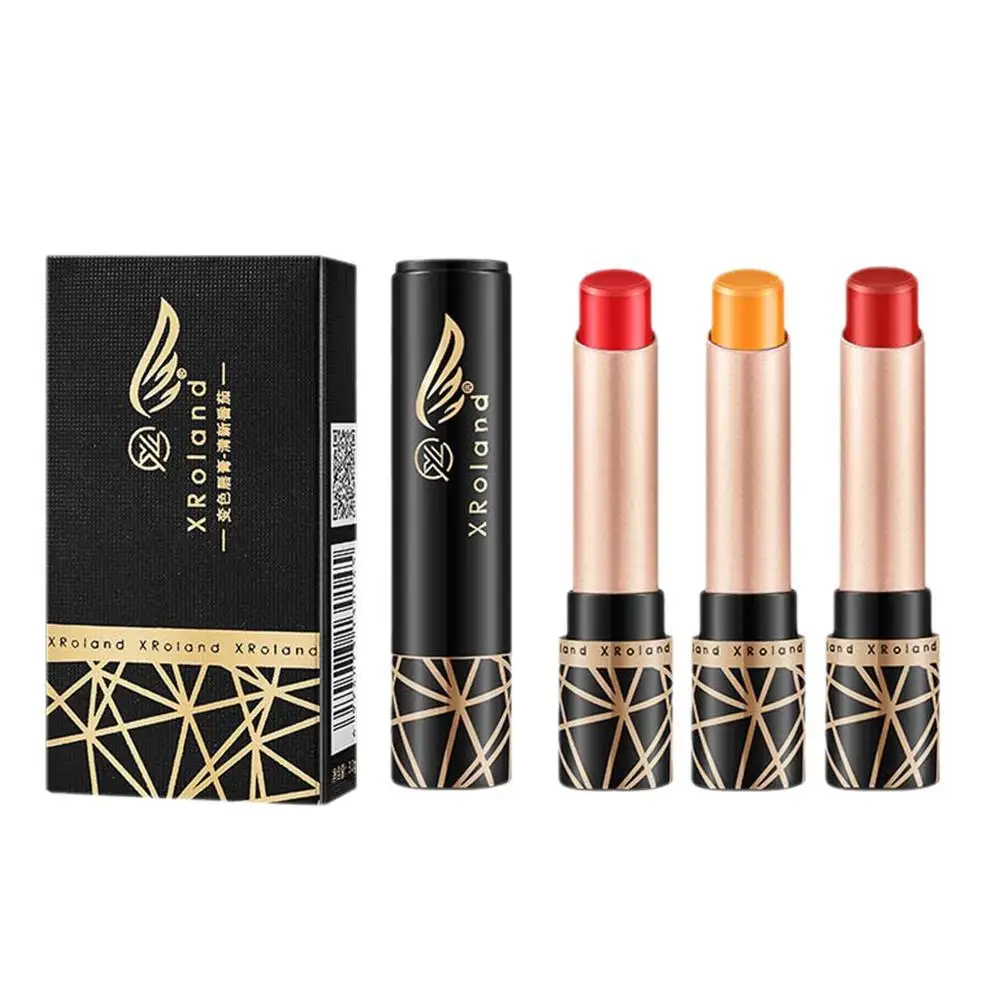 3 Colors Changing Lipstick Long Lasting Moisturizing Nourishing Lip Makeup Lip Natural Care Lines Smoothing Embellish Skin Tone