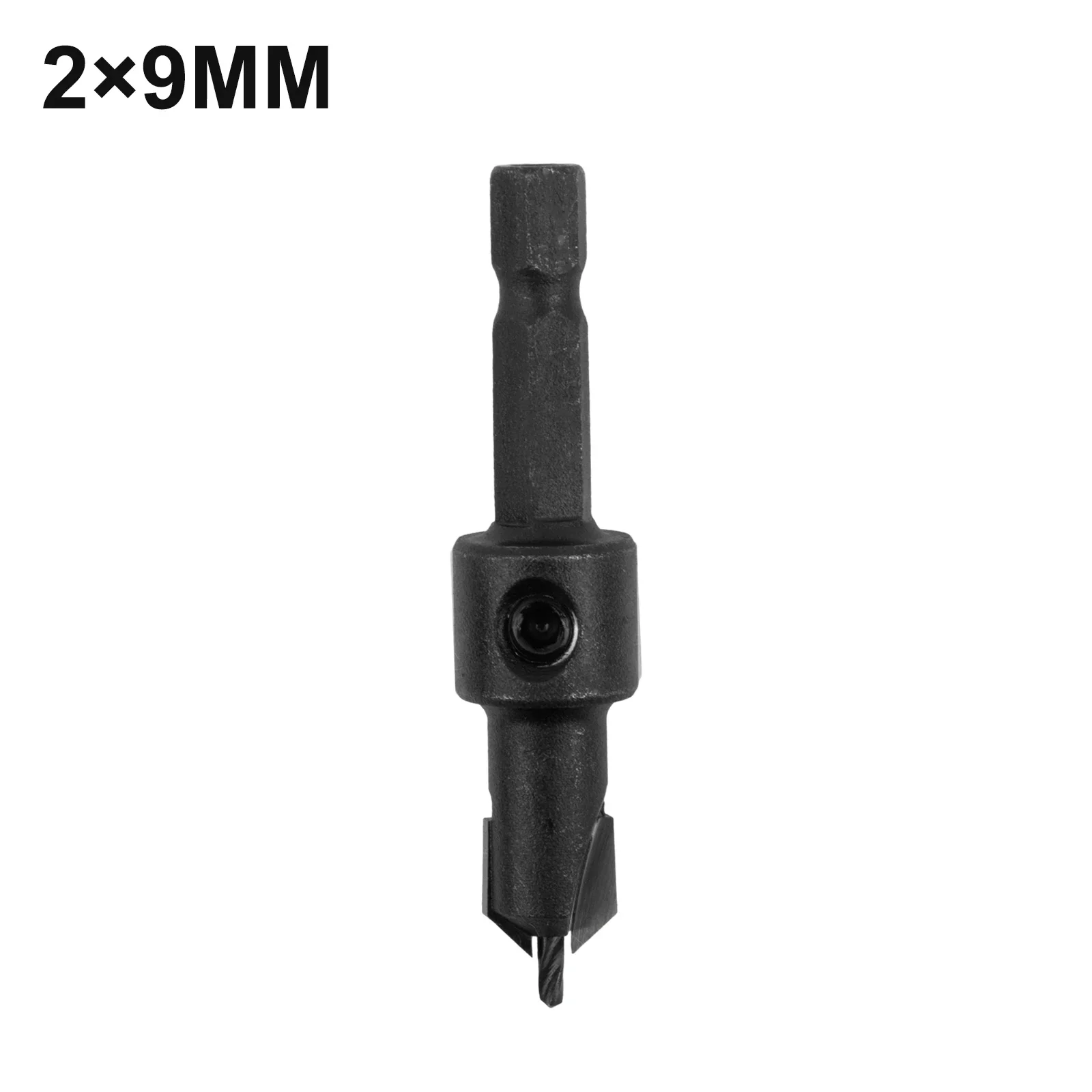 

1pcs 1/4inch Hex Shank Countersink Salad Drill Step Drill Bit With Adjustable Stop Collar For Woodworking Drilling Tools