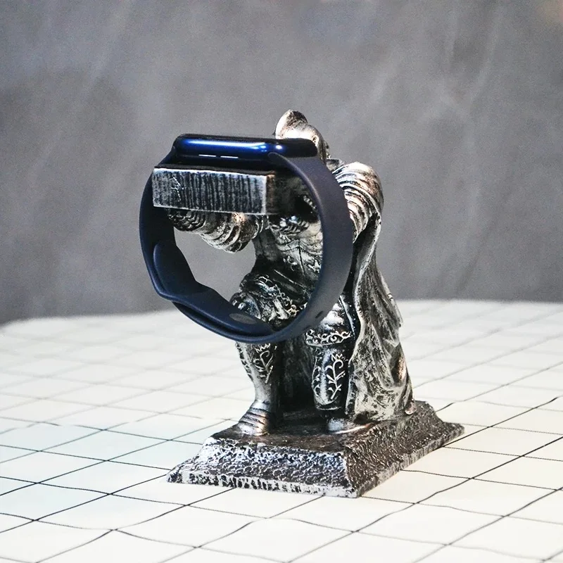 Apple Watch Watch Smart Stand Charging Display Black Warrior Charging Base Watch Stand Creative Desktop Storage Counter Jewelry.