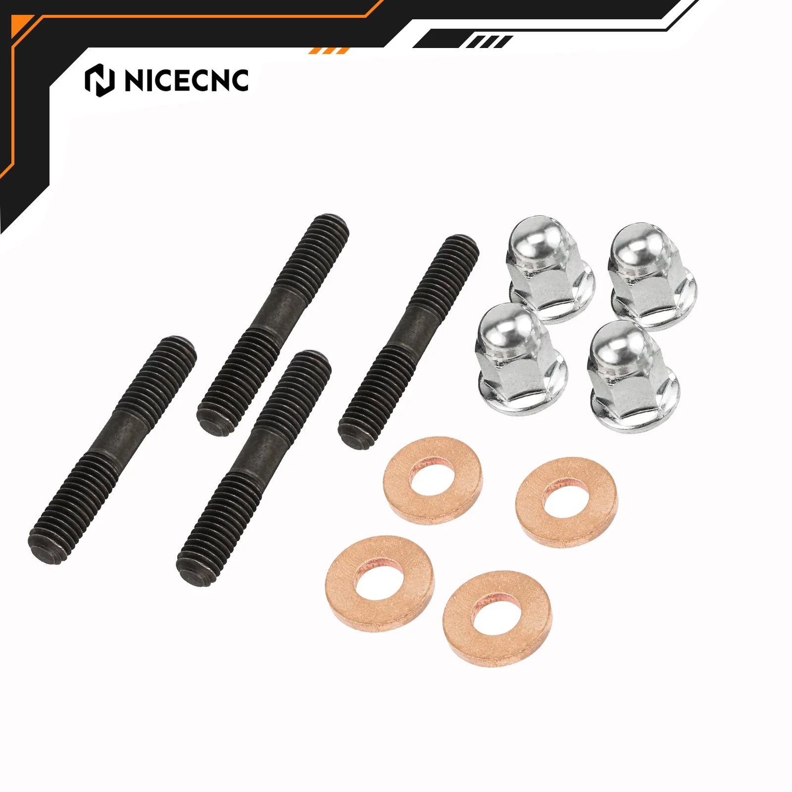NICECNC For Yamaha YZ85 YZ 85 2002-2018 2017 2016 Cylinder Head Studs Bolts Nuts Washers Kit 90116-08394 90201-080L8 90176-08026