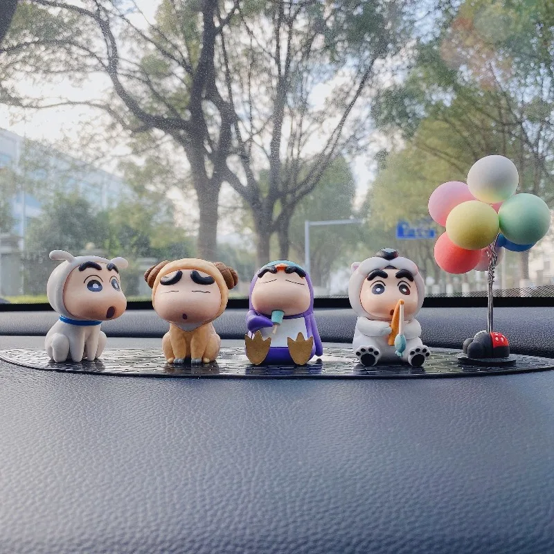 تلوين شين تشان أنيمي الكرتون Q نسخة الشكل Nohara Shinnosuke نموذج Kawaii سيارة زخرفة دمية جمع الهدايا اللعب #2