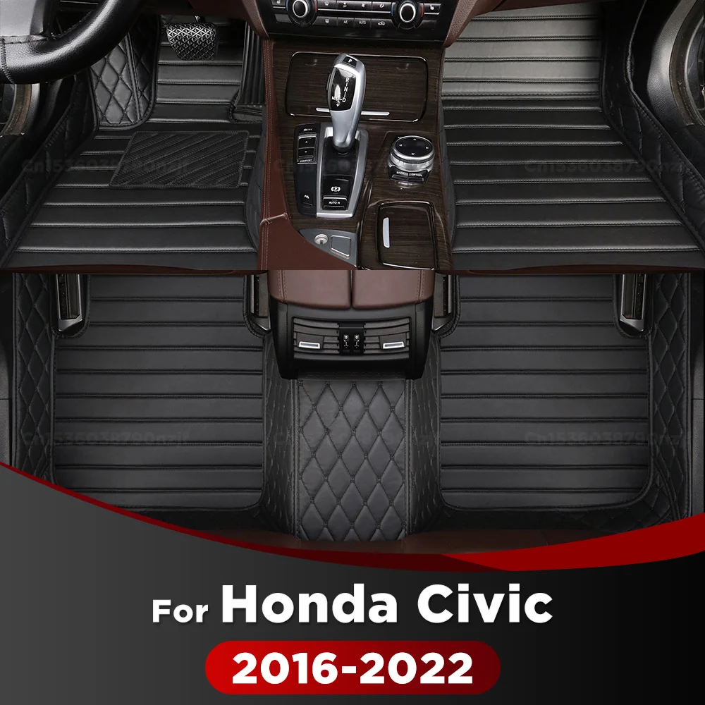

Для Honda Civic 2016-2022 21 20 19 18 17 автомобильные коврики на заказ автомобильные подушечки для ног автомобильный ковер чехол аксессуары для интерьера