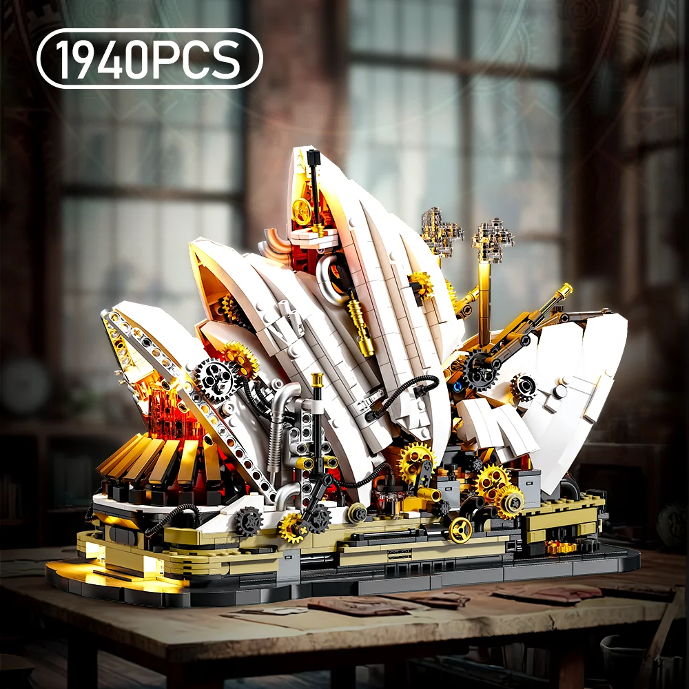 Opera House Style Architectural Building Blocks Modello di assemblaggio Educativo Puzzle fai da te Giocattolo Regalo Display all'ingrosso Decorazioni per il desktop