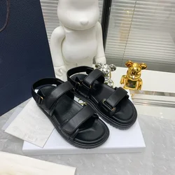 Design 2024 New European and American Sandals Women Shoes Design Women Sandals Open Toed Fairy Outwear Women Slippers