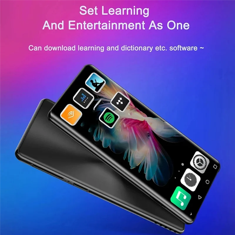 مشغل موسيقى HFES WIFI MP3 MP4 شاشة لمس 4 بوصة بلوتوث لنظام Android 8.1 مع مكبر صوت، FM، الكتاب الإلكتروني، مسجل، فيديو Du