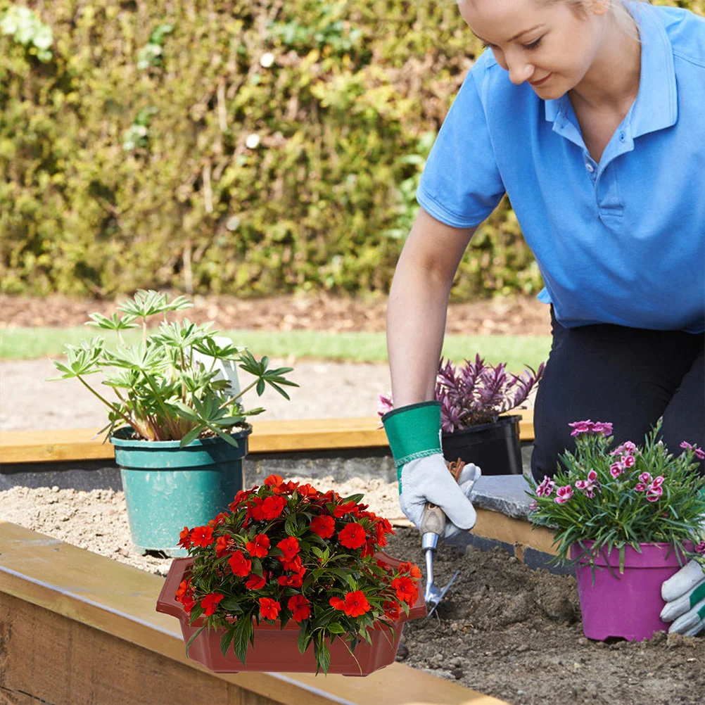 10 pezzi vasi da fiori grande kit bonsai contenitori per piante in vaso riutilizzabili albero vassoio rettangolare per interni ufficio