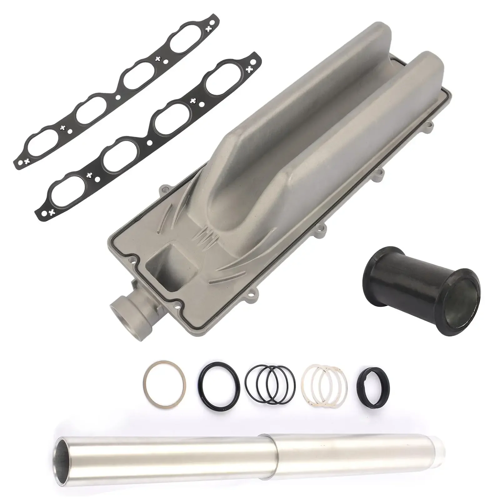 AP03 For BMW X5 4.4L 4.8L V8 Valley Pan+Collapsible Coolant Transfer Pipe Repair Kit view 2