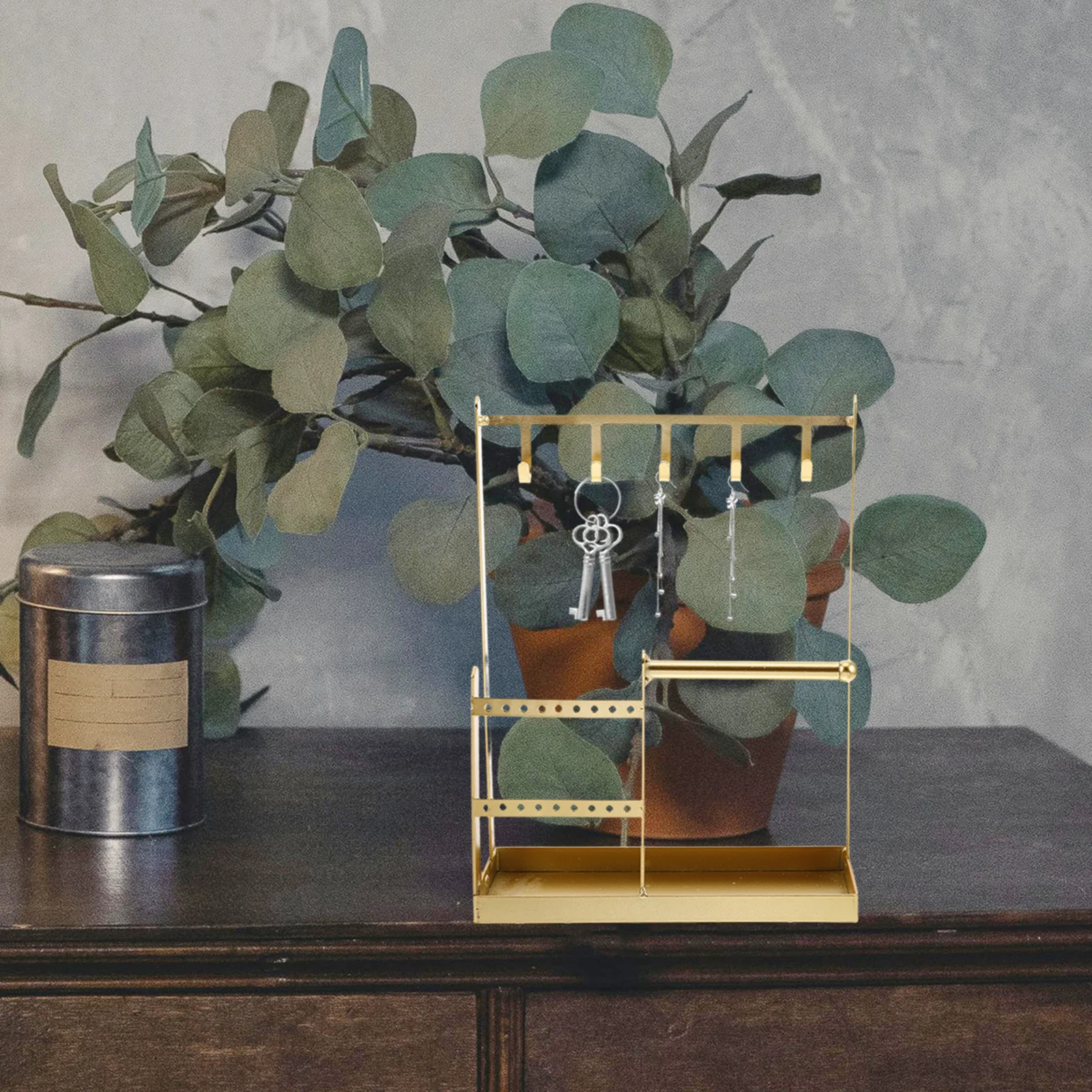 

Подставка для украшений, держатель для ожерелий, органайзер для спальни, туалетного столика, компактное решение для хранения украшений, элегантный дизайн.