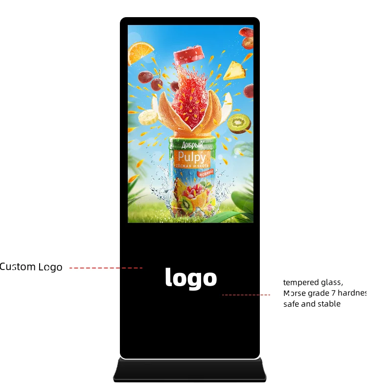 Digital Signage Advertising Machine 65 75 85  Inch Retail Display Vertical & Horizontal Led Advertising Screen