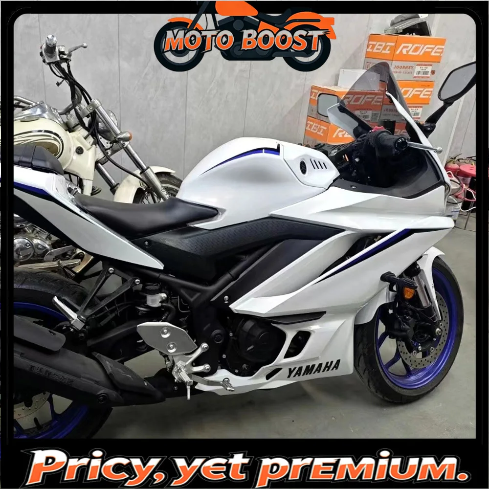 FOR Yamaha YZF-R3 R25 Track Day Heightened Modified Windscreen Enhanced Airflow Racing Front Fairing Glass for Motorcycle