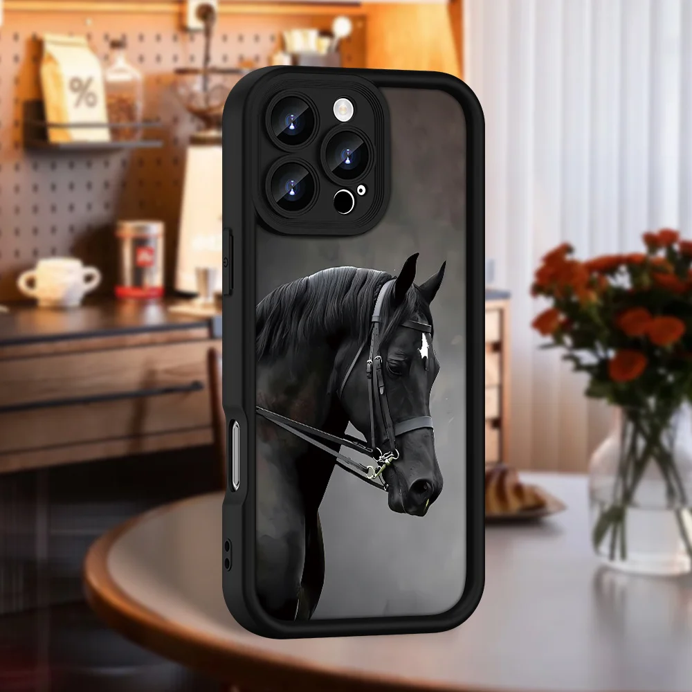 

Чехол для телефона с рисунком лошади подходит для iPhone 17, 16, 15, 14, 13, 12, 11 Pro/Max/Plus, противоударная задняя крышка с защитой от падения и ударов