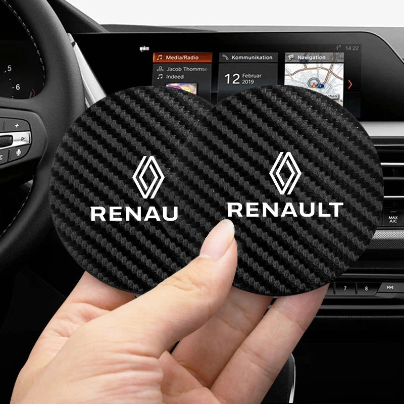 2Pcs Anti slip pad silicone waterproof interior automotive styling accessories For New Renault Clio Megane Logan Duster Sandero