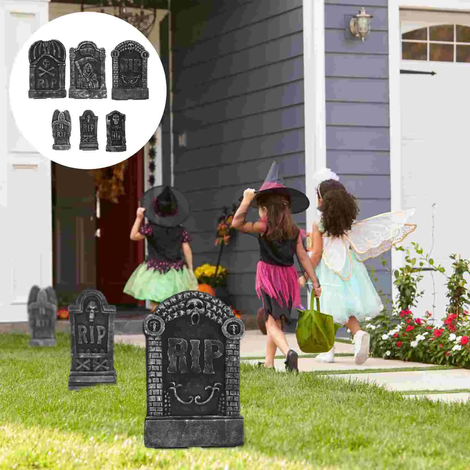 Outdoor Decor Halloween Tombstone Horror Props Decorate Gravestone Ornaments Bar