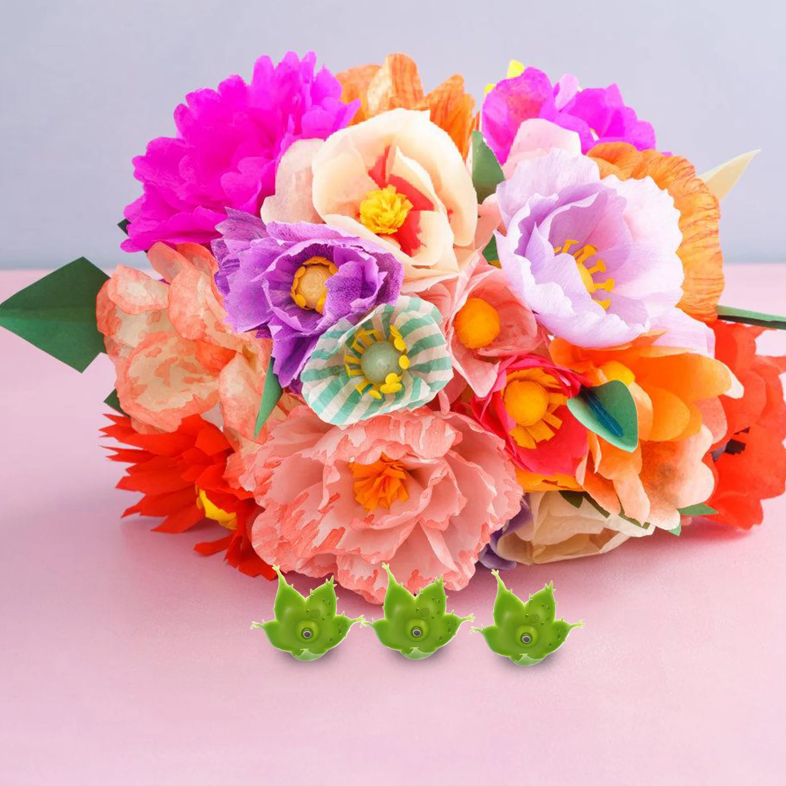 

100 Pcs Rosette Calyx for Diy Flowers Artificial Calyxes Manual Bouquet Bulk Parts Plastic