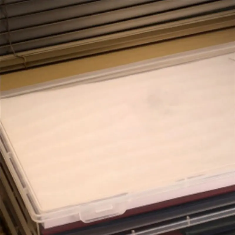 Efficient 4X Plastic File Organizer Transparent Square Storage Box Storage Box File Storage Box S