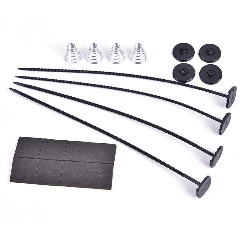 

1Set Universal Electric Radiator Fan Tie Strap Mounting Kit Zip Ties Straps Tabs Springs Plastic Ties Bracket Parts