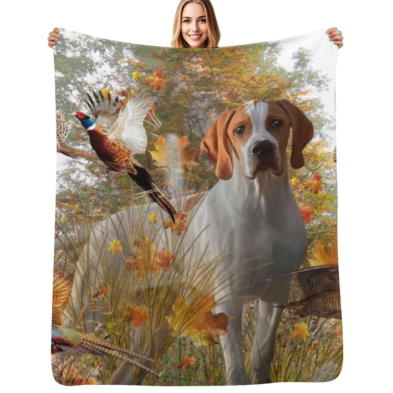 

English Pointer Throw Blanket Nap Luxury Brand Summer Beddings Sofas Blankets