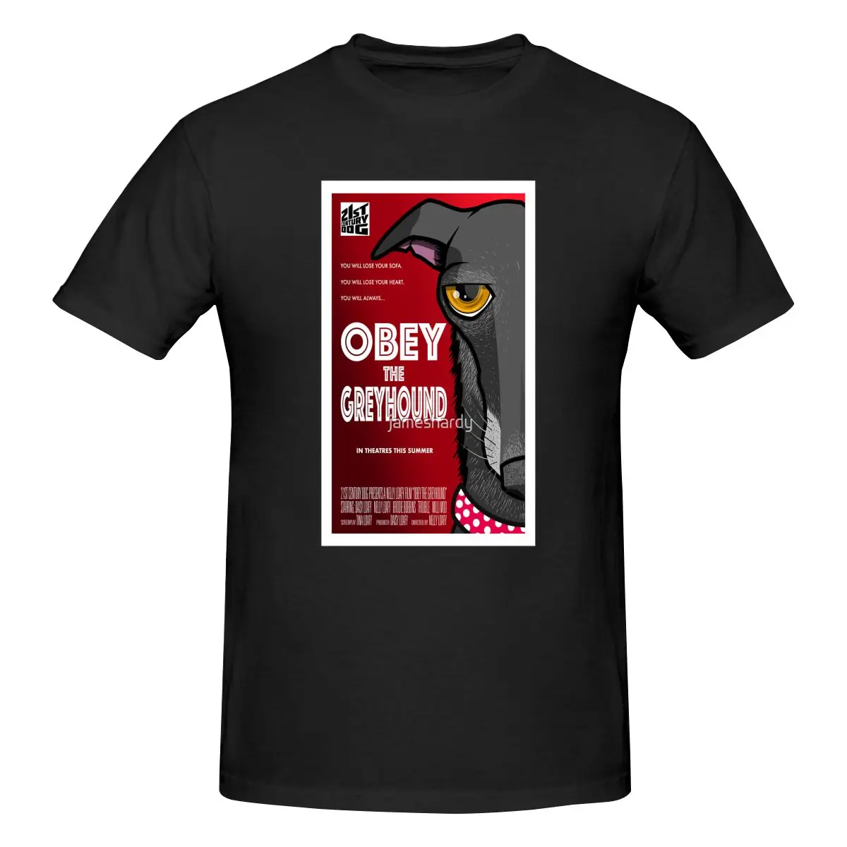

Мужская футболка Funny Obey The Greyhound The Movie, топы с принтом свободного и облегающего кроя, женские футболки