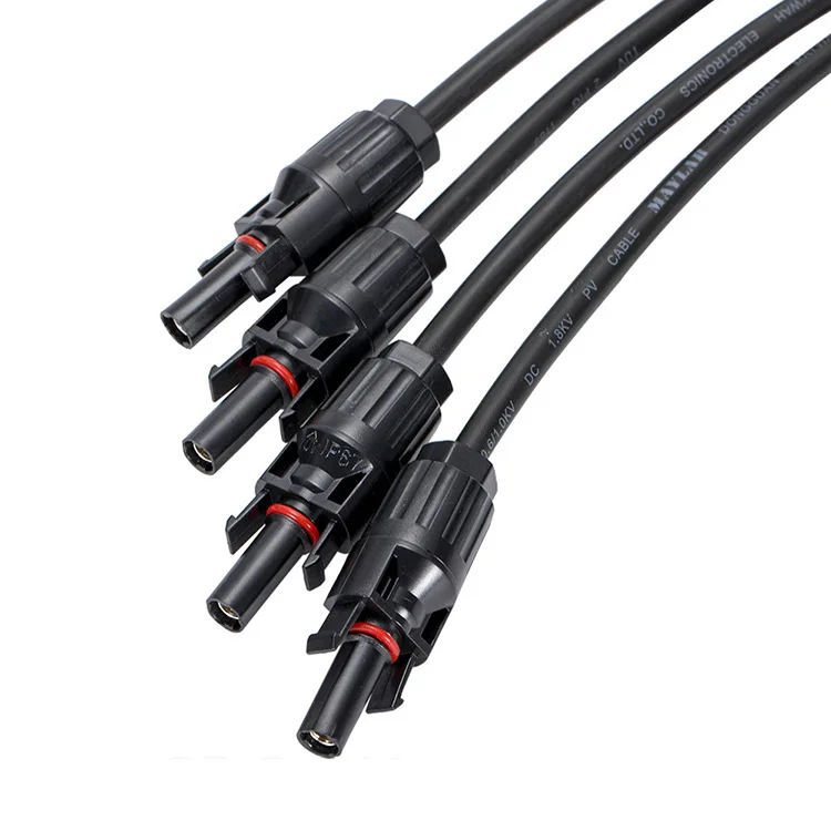 4mm2 to 6mm2 Solar Cable with PVC Insulation 1 to 4 Y Branch Solar Extension Photovoltaic Cable for Solar Energy System