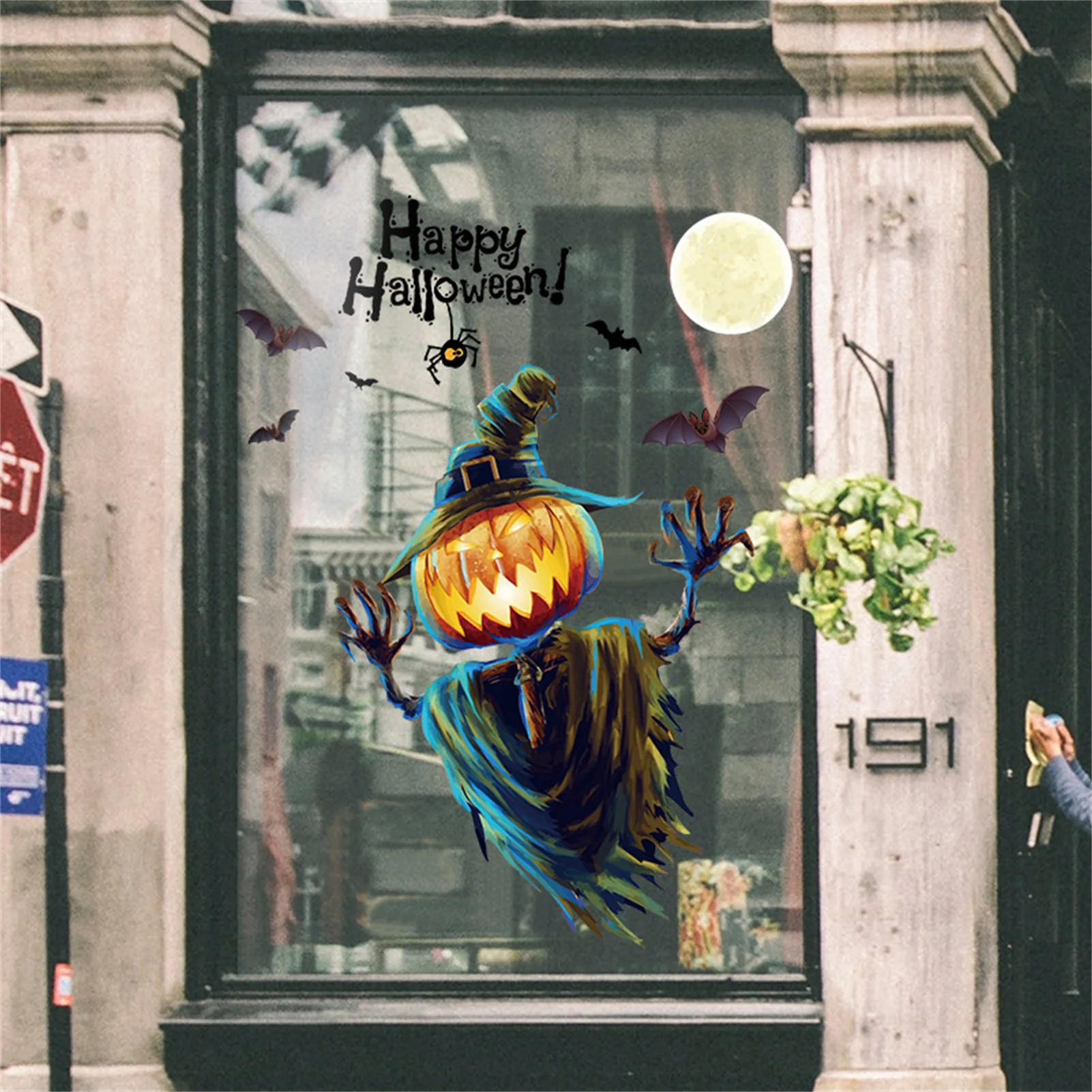 2024 Halloween Pumpkin Stickers 3D Pumpkin Head Scarecrow Wall Stickers Decorative Stickers For Children's Rooms Halloween Decor