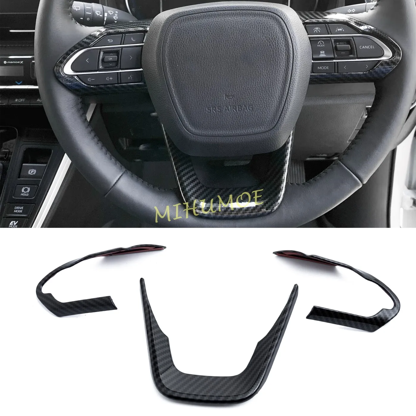

Внутренняя накладка на руль из углеродного волокна для Toyota Noah Voxy Suzuki Landy 2023 2024 2025, автомобильные аксессуары, украшение