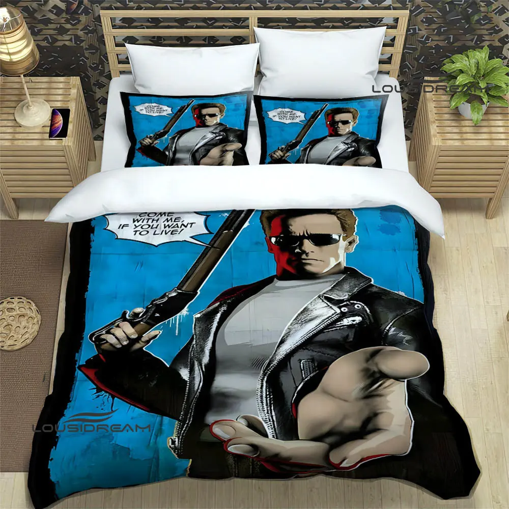 Schwarzenegger Terminator Bedding Sets Exquisite Bed Supplies Set Duvet Cover Bed Comforter Set Bedding Set Luxury Birthday Gift