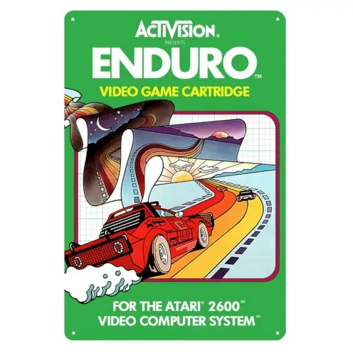 Enduro Retro Video Game Metal Poster - Tin Sign - Size 20*30cm