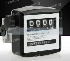 مقياس الوقود الميكانيكي عالي الدقة 4 أرقام مقياس تدفق الوقود الرقمي للديزل البنزين مقياس التدفق الخيط الداخلي ، 5-30GPM/20-120L/دقيقة