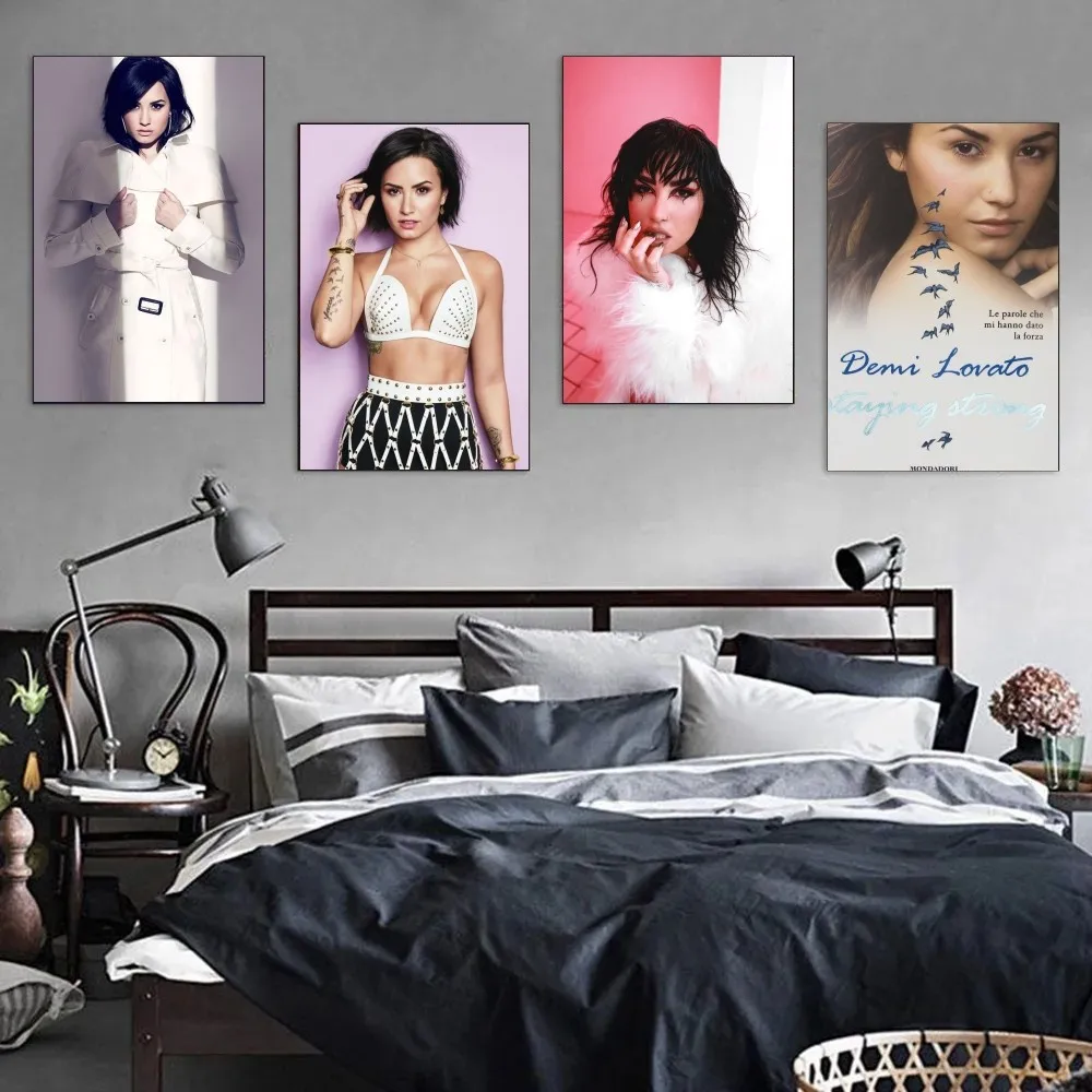 Demi Lovato Holy Singer Poster Poster Canvas Art Poster and Wall Art Picture Print Modern Family bedroom Decor Posters Small