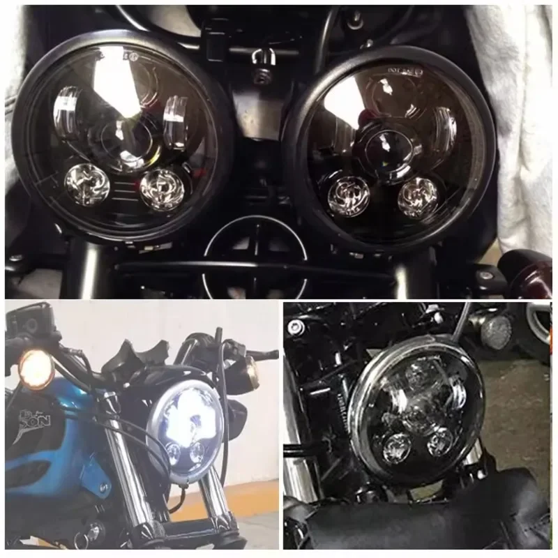 5-3/4 5.75 pollici LED faro moto per Harley Sportster Dyna Low Rider Street Bob lron 883 1200 Softail Wide Glide Triple