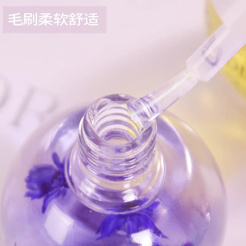 15ml/1 Bottle Dried Flowers Softener Nutritional Cuticle Oil 8Color Cuticle Oil Multi Fragrance Nail Edge Care Nail Art Tool*