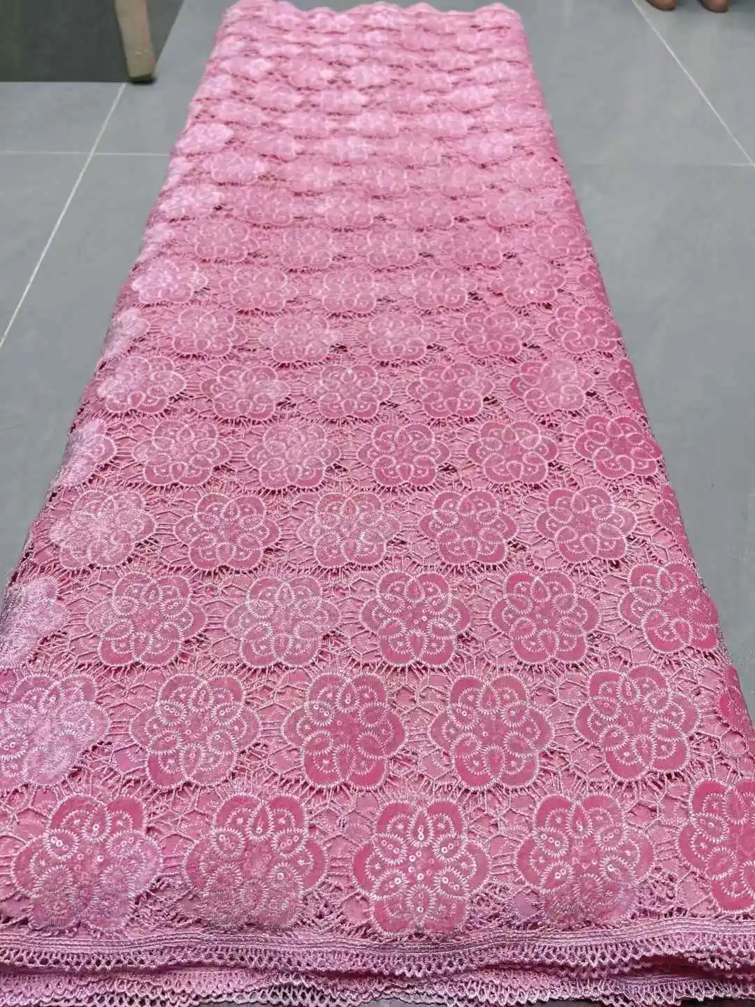 

African Velvet Lace Fabric 2026 High Quality Nigeria Lace 5 Yards French Velvet Lace Fabric For Party Wedding Dress Sewing Cloth