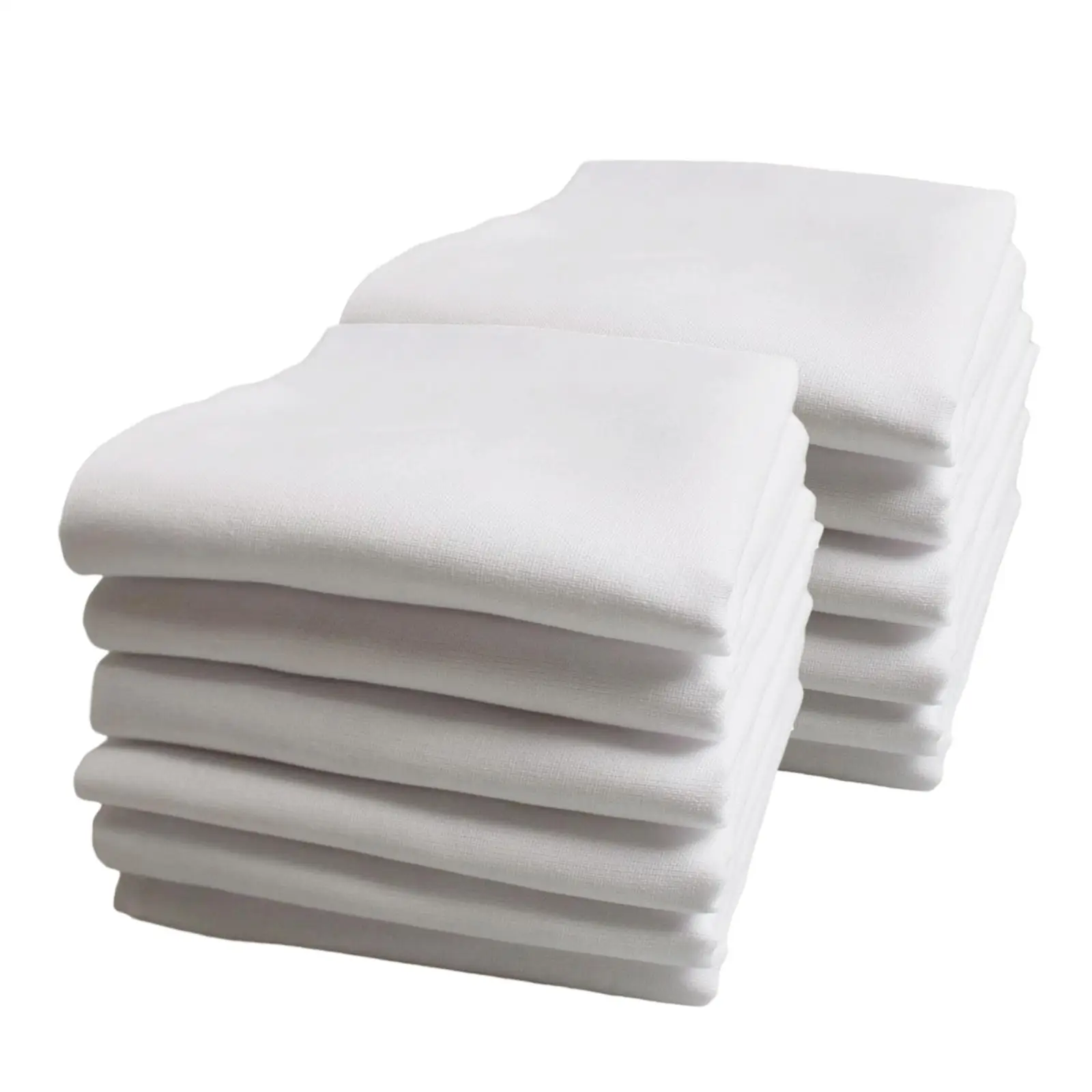 12Pcs Solid White Handkerchiefs Set Hankies Men's Hankies Gift Square for Party