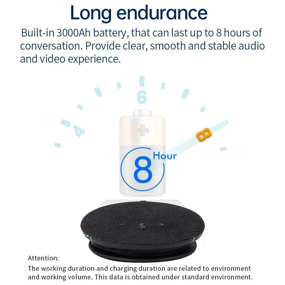 Professional Wireless Portable USB Bluetooth Omnidirectional Speaker Omni directional Microphone For Meeting Room