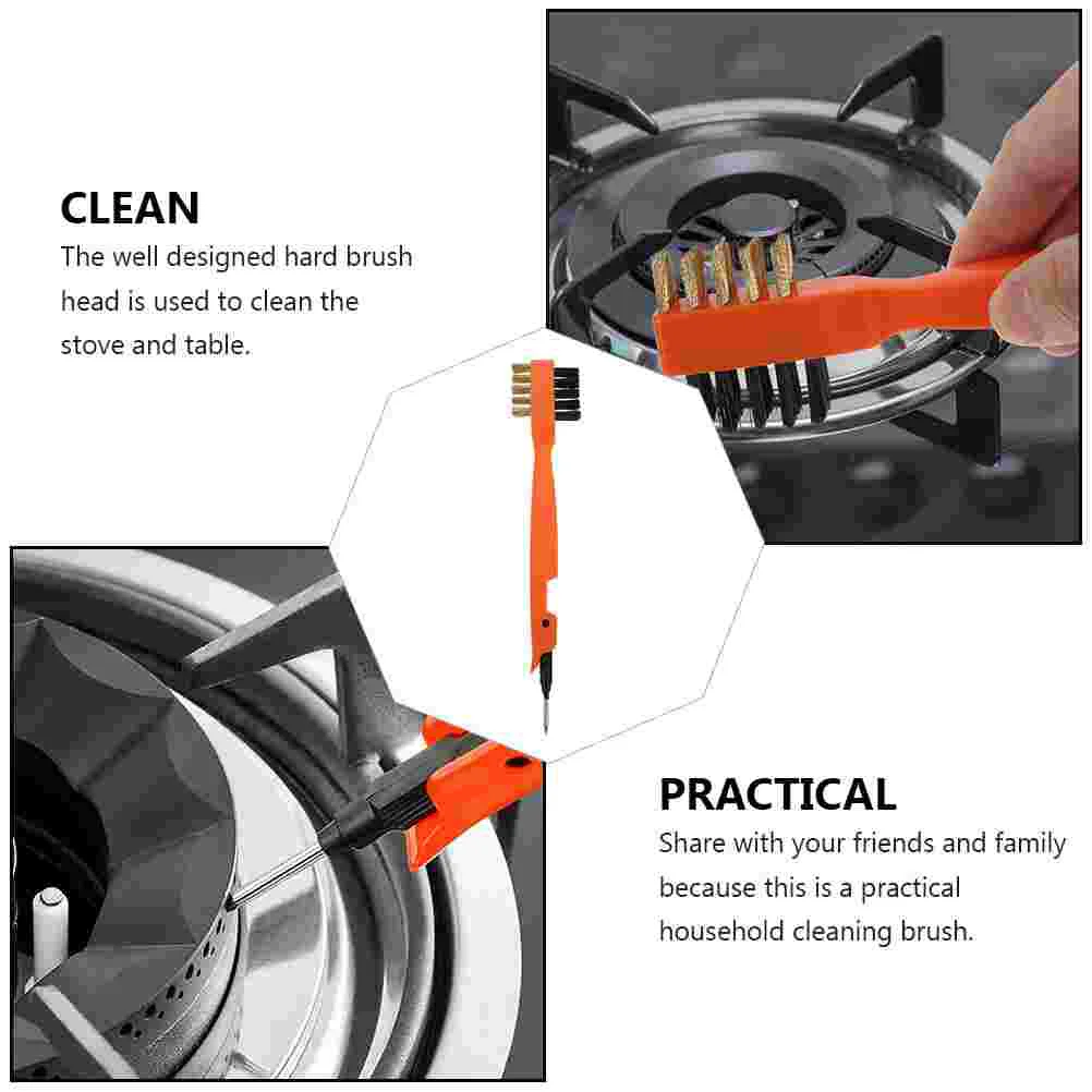 2 Pcs Copper Wire Brush for Cooktop Cleaning Supply Kitchenware Multipurpose Household