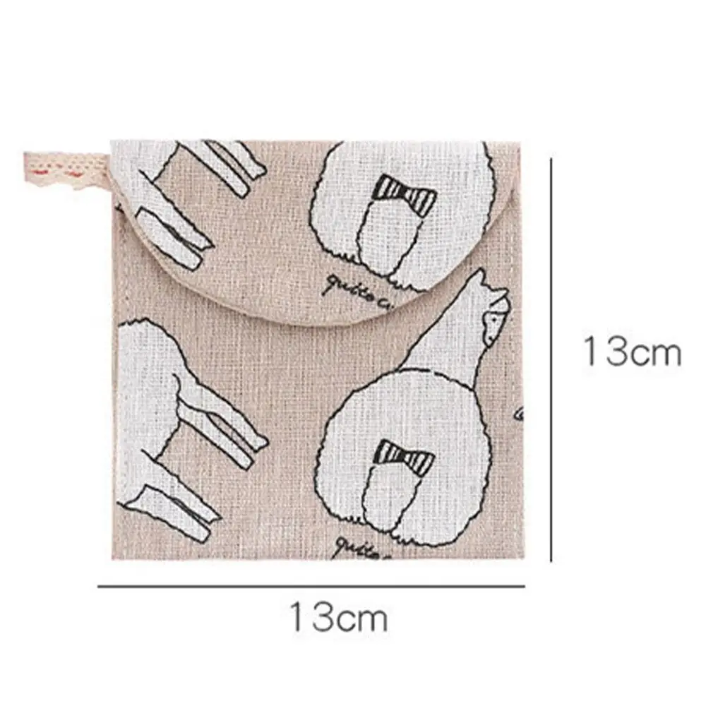 Women Cartoon Sundries Napkin Jewelry Organizer Credit Card Bag Mask storage bag Makeup Bag Sanitary Pad Storage Bag Coin Pouch