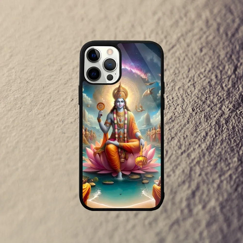 Vishnu Hare Krishna Phone Case For iPhone 15,14,13,12,11,Plus,Pro,Max Mini Magsafe Magnetic Wireless Charging