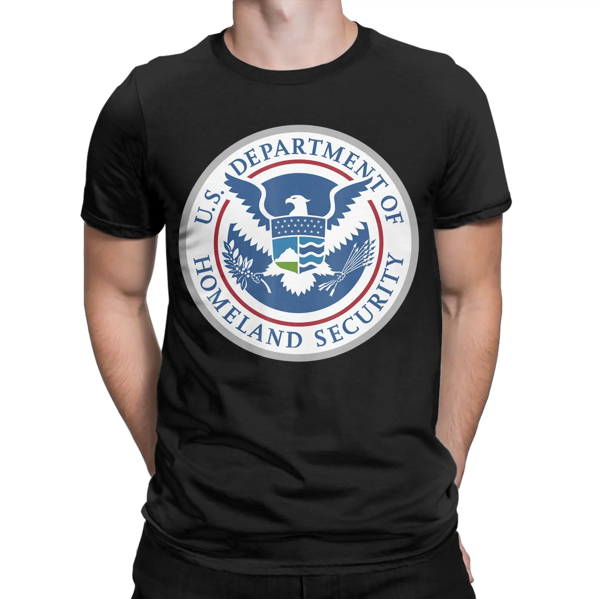 Immigration and Customs Enforcement  ICE  Cotton T Shirt For Men Summer Hippie Tees Big Size Hot Sale Clothes