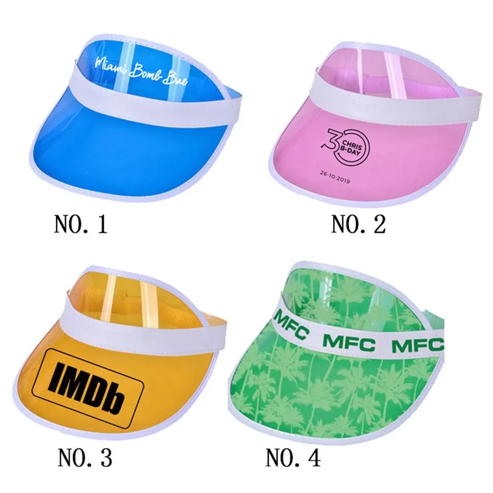 男性と女性のための透明なプラスチック製のバイザーキャップ、野球帽、アンチUVサンシェード、自転車の日よけ帽、夏