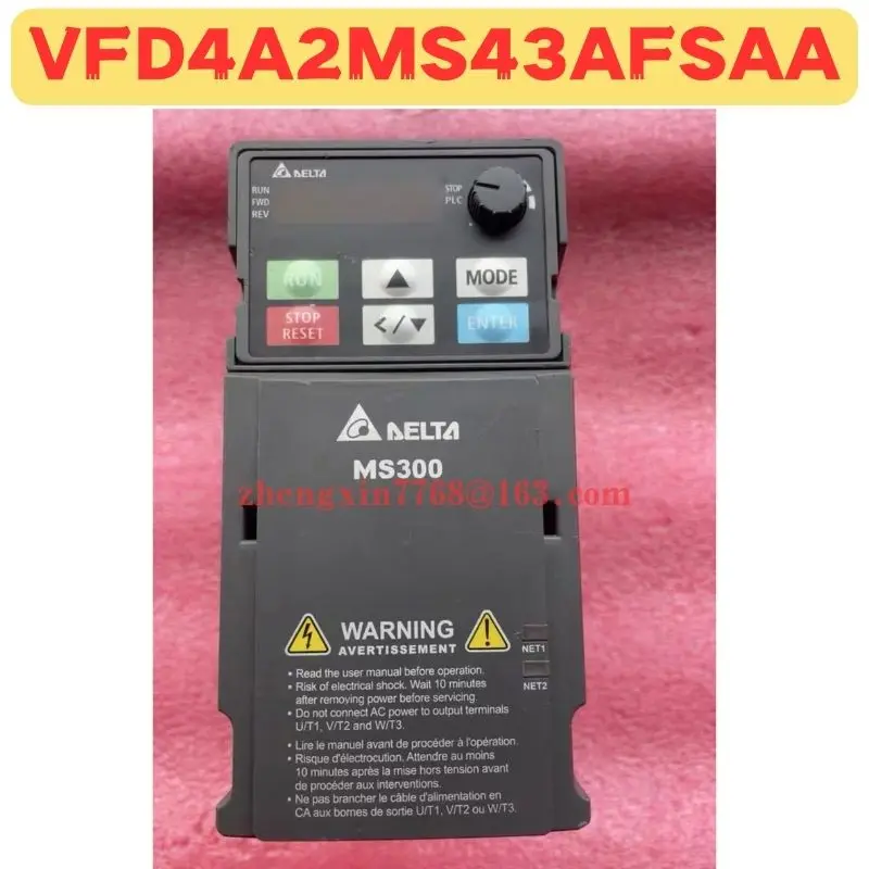 

Used Frequency Converter VFD4A2MS43AFSAA Normal Function Tested OK