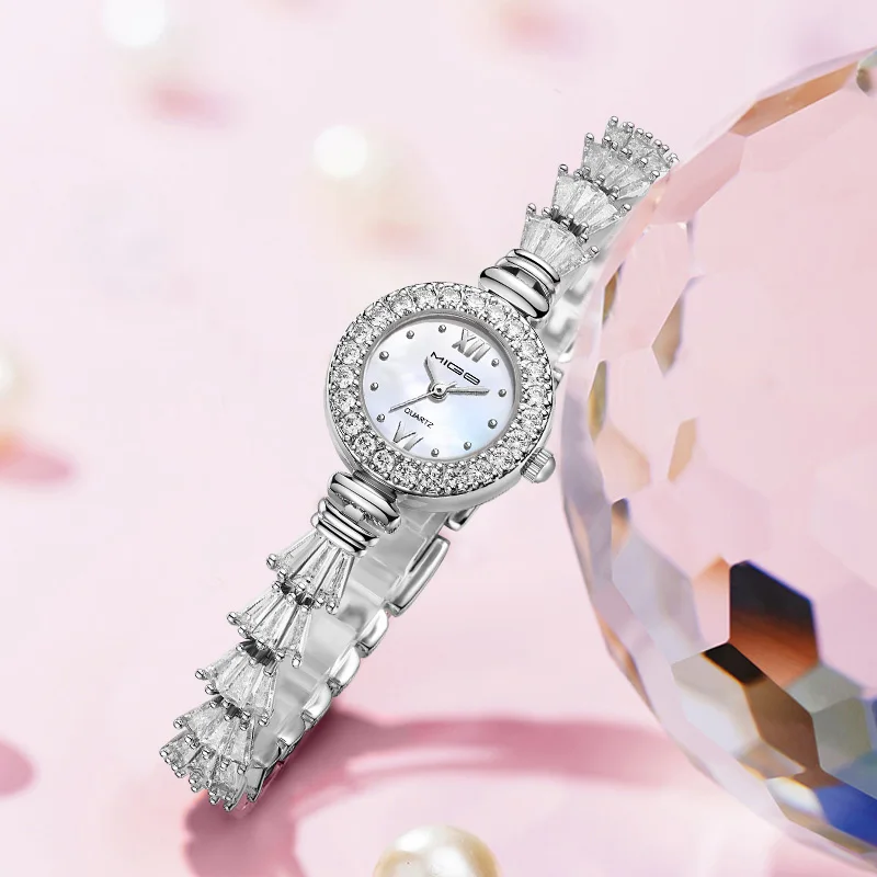 MIGE Original Miyota Quartz Woman Watch Waterproof Ladies Wristwatch Fashion Diamond Crystal Waterproof Watch For Women