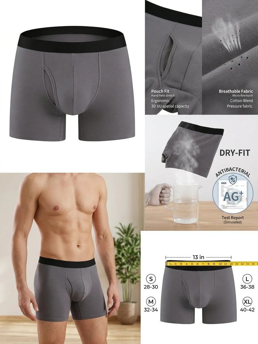 Random 4Pcs Fashion Print Men's Boxer Shorts Ice Silk Underwear Underpants Cool Breathable Loose Fit Panties Wholesale Lots