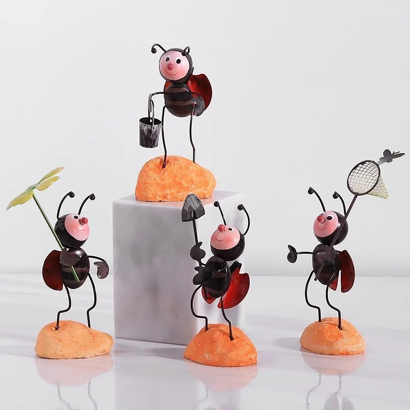 

Little Ladybug Creative Department Healing Small Ornaments Living Room Computer Desktop TV Cabinet Modern Home Garden Decoration