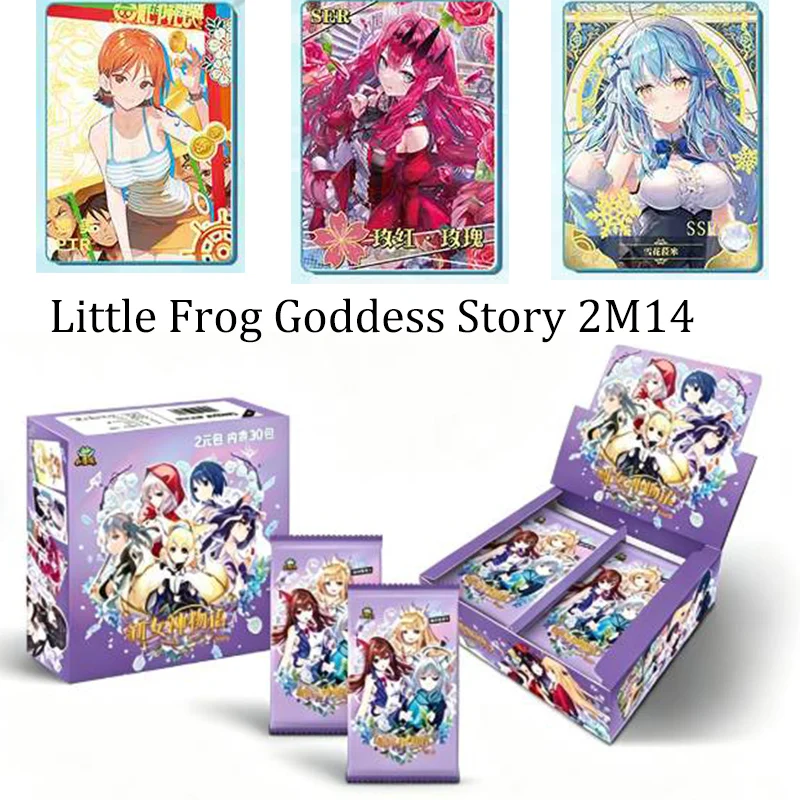 Goddess StoryLittle Frog 2M14 Anime TCG Azure Waves Edition Booster Box SSR Art Collectible Trading Premium Mystery Gift