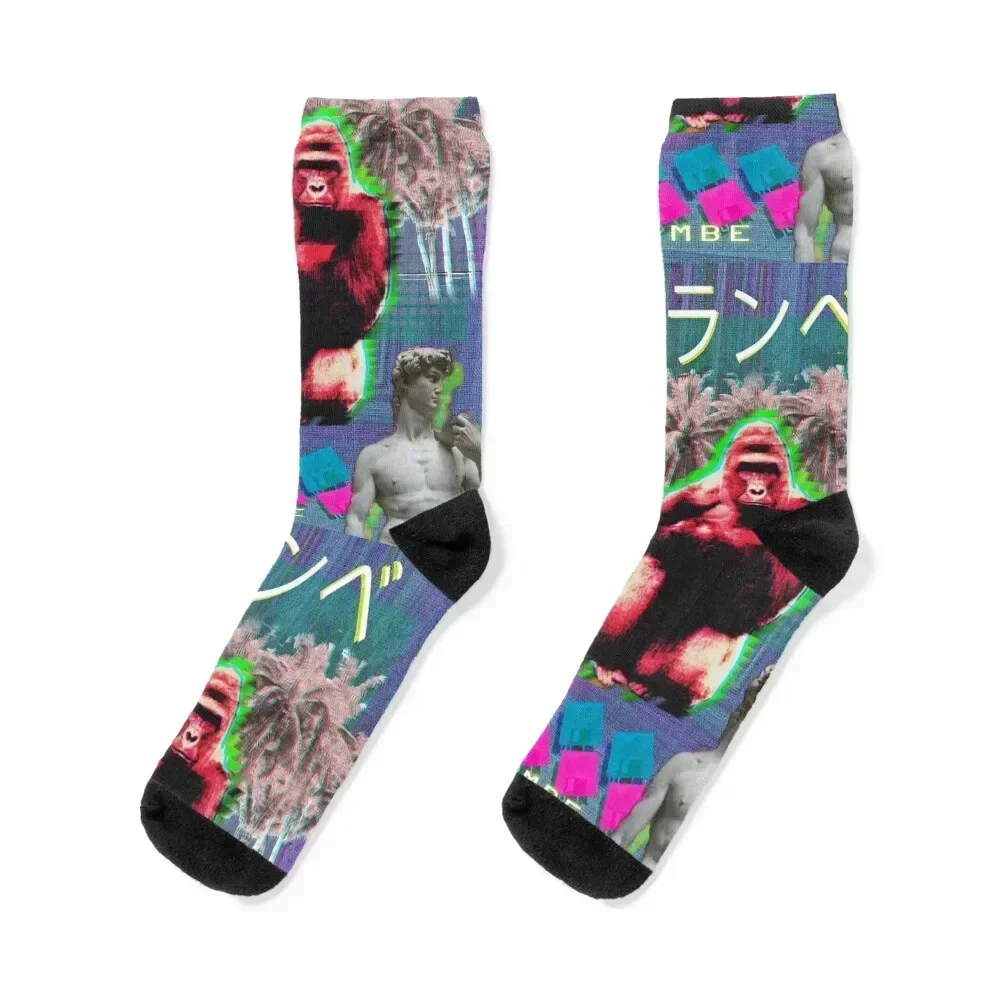 Vaporwave Harambe Socks gym set winter kids Male Socks Women's