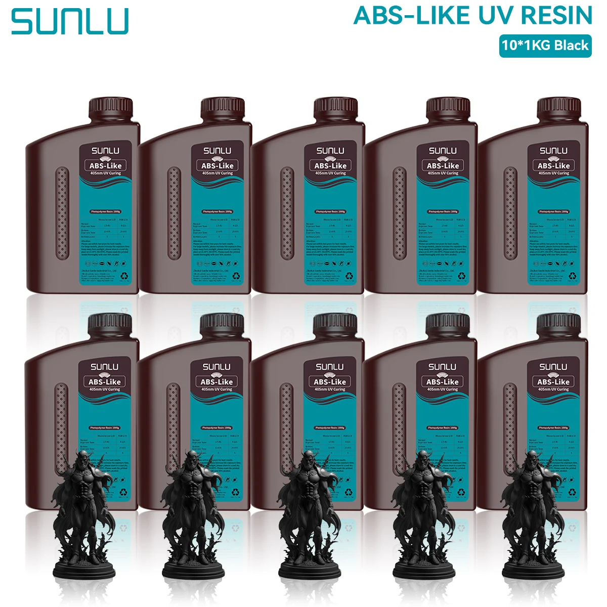 SUNLU ABS-achtige 3D-printerhars 10KG 405nm UV-uithardende snelle hoge taaiheid fotopolymeerhars voor de meeste LCD/DLP/SLA 3D-printers