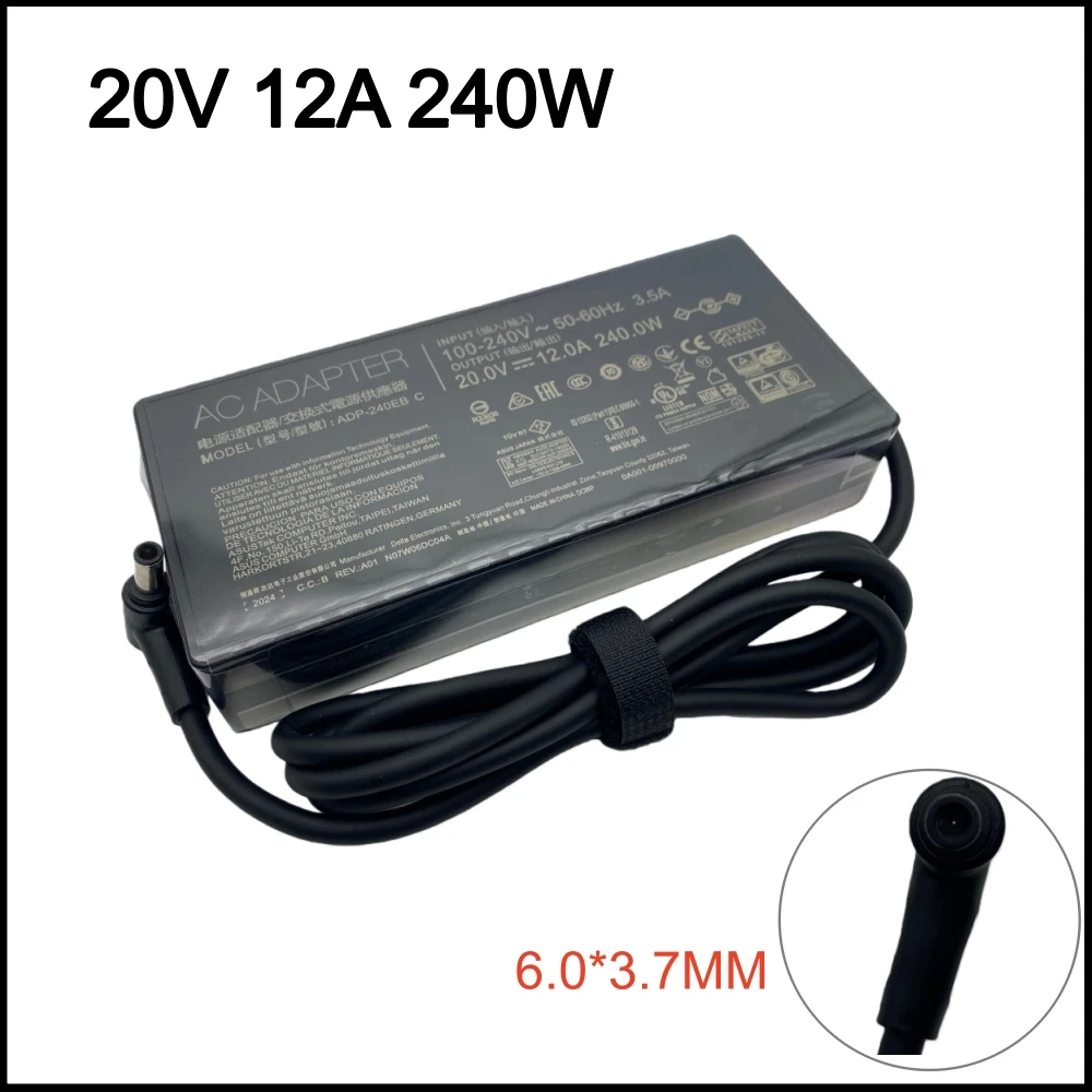 Original 240W Charger For ASUS ROG 15 GX550LXS RTX2080 S15 S17 G15 G513 GX550LXS AC Adapter 20V 12A Laptop Power Supply