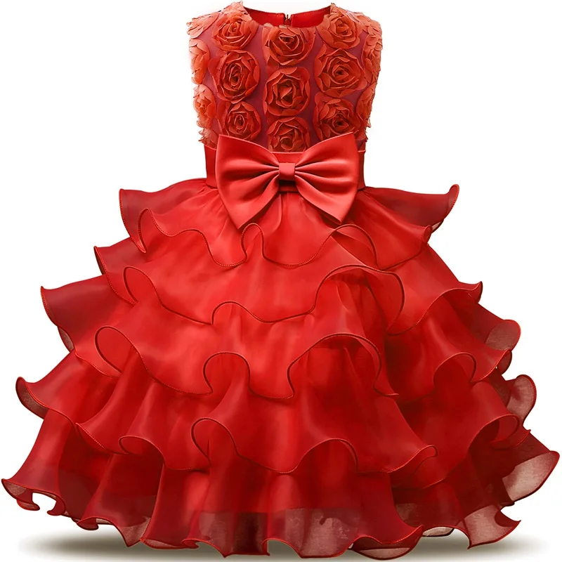 Flower Girl Dress For Wedding Baby Girl 2-8 anni compleanno abiti bambini ragazze prima comunione abiti ragazza bambini Party Wear