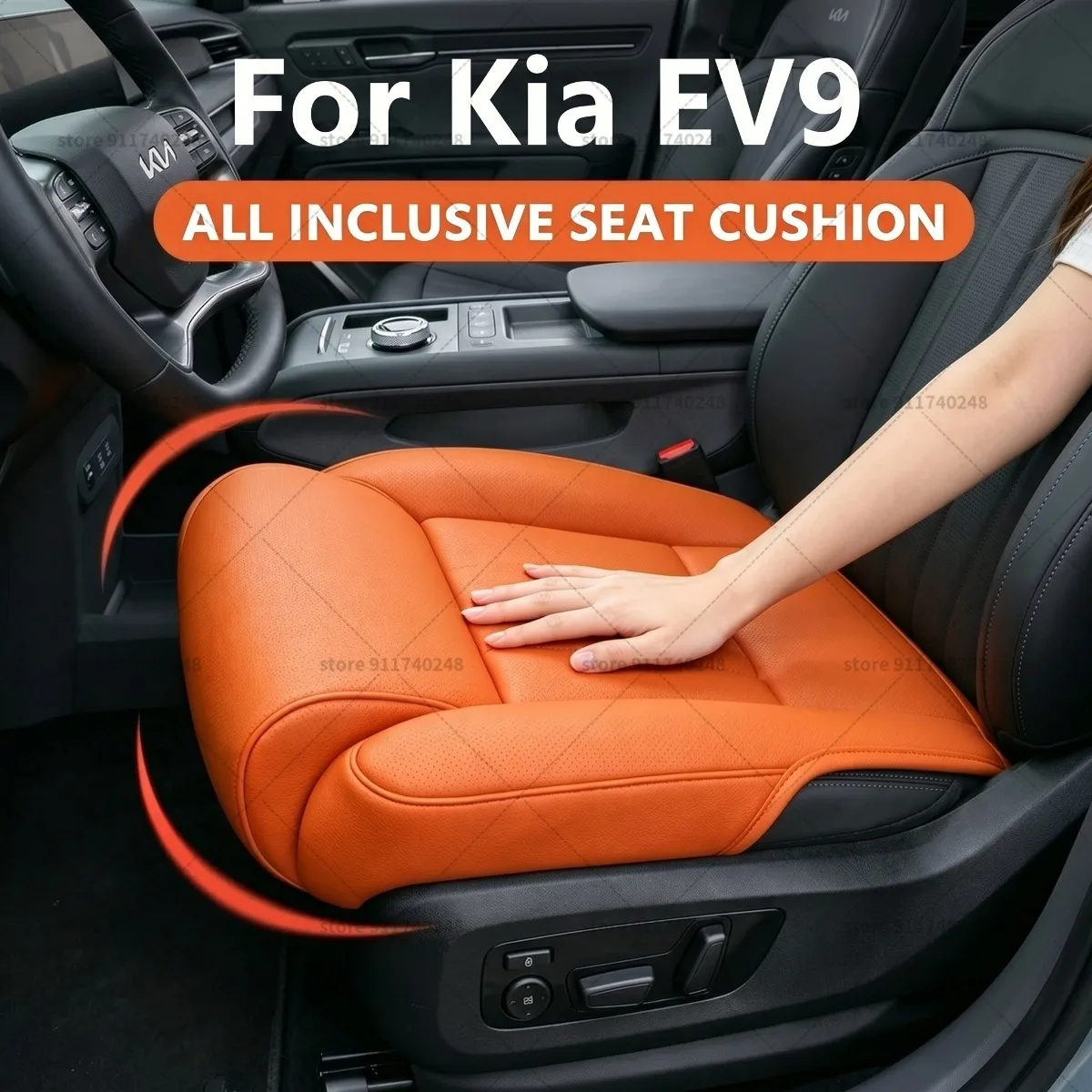 

For Kia EV9 Seat Leg Support Extension Cushion Thigh Support Pillow Memory Foam Leather Leg Extender Interior Accessories